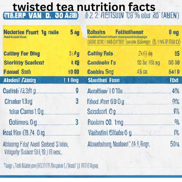 twisted tea nutrition facts 12 Oz